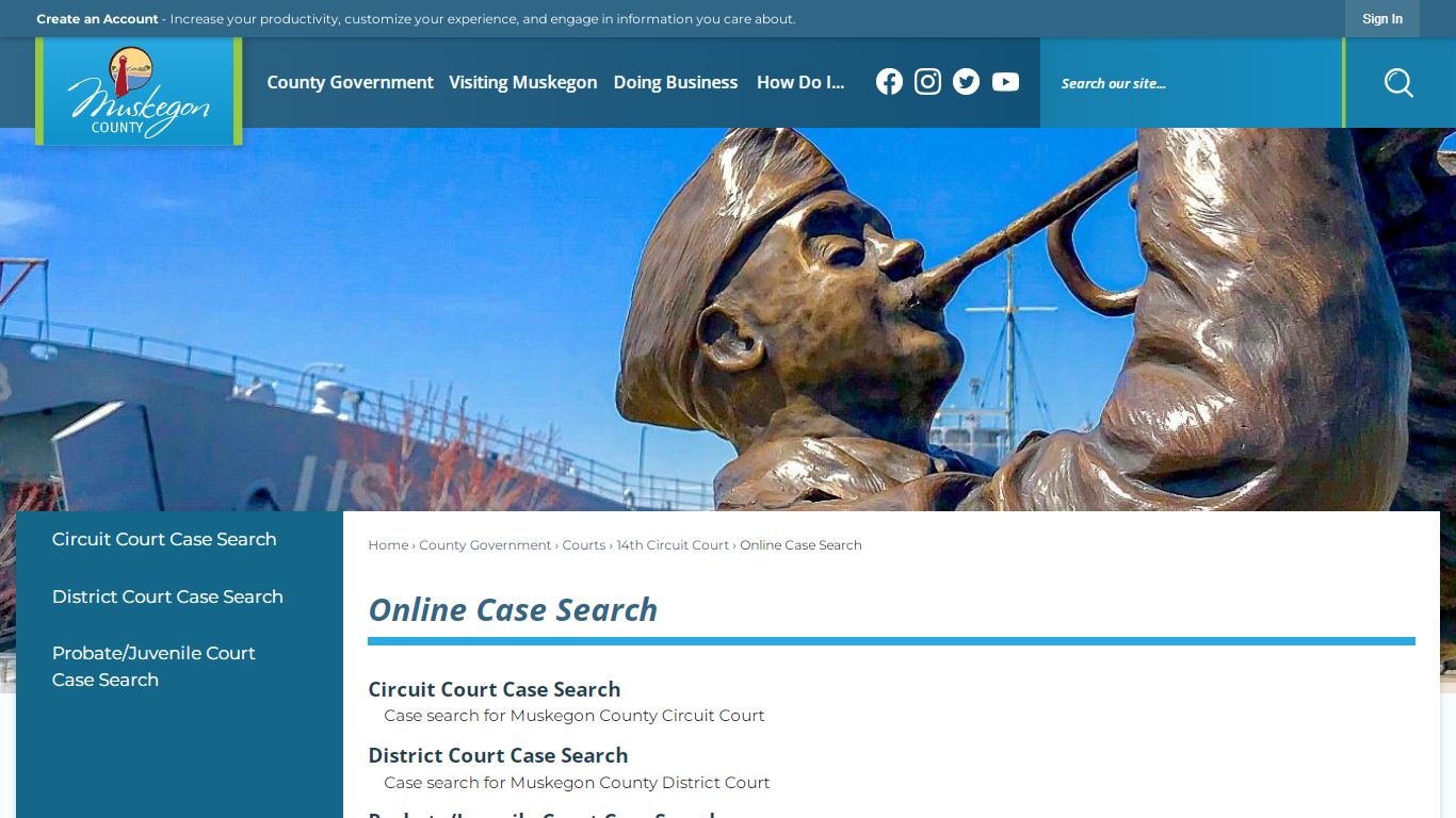 Online Case Search | Muskegon County, MI